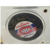 Image 4 : 1960 NHL MONTREAL CANADIENS PHIL GOYETTE HOCKEY CARD & PUCK W/ PLAQUE - SIGNED