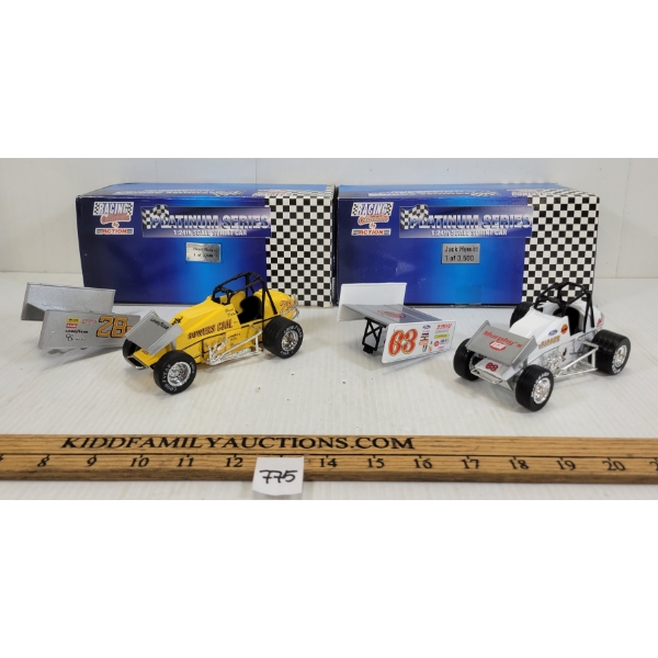 LOT OF 2 - ACTION PLATINUM SERIES SPRINT CARS - INCL BRAD DOTY & JACK HEWITT