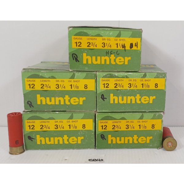 AMMO: 125X HUNTER 12GA - 2 3/4IN - #8 SHOT MAGNUM
