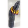 Image 4 : "FIGURE W/ HUNCHED BACK & BEAD WORK" BY MARY TUTSWEETOK (PRS CDN ARTIST) - STONE & BEADS