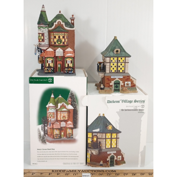 LOT OF 2 - DEPARTMENT 56 JENNY'S CORNER & HARBOURMASTER HOUSE