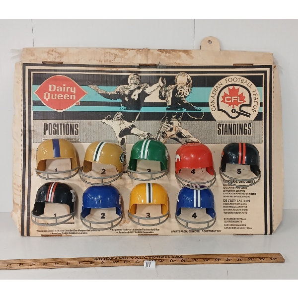 1977 DAIRY QUEEN CFL MINI-HELMET STORE DISPLAY