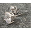Image 1 : PAIR OF STERLING & CZ STUD EARRINGS