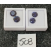 Image 2 : LOT OF 4 - LAB-CREATED BLUE SAPPHIRES - ROUND BRILLIANT CUT