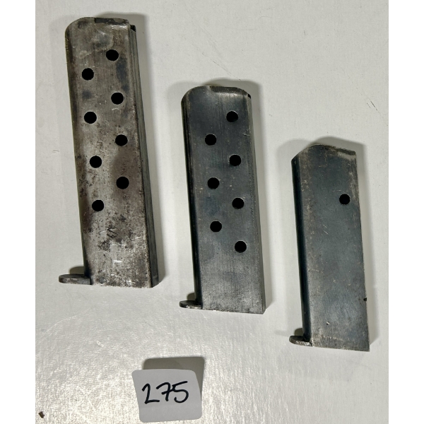 LOT OF 3 - UNKNOWN PISTOL MAGAZINE BODIES