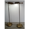 Image 1 : LOT OF 2 - BRASS-FINISHED SWING ARM FLOOR LAMPS