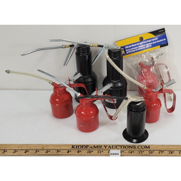 LOT OF 7- OILER CANS - INCL PRINCESS AUTO, POWER FIST & MOTOMASTER