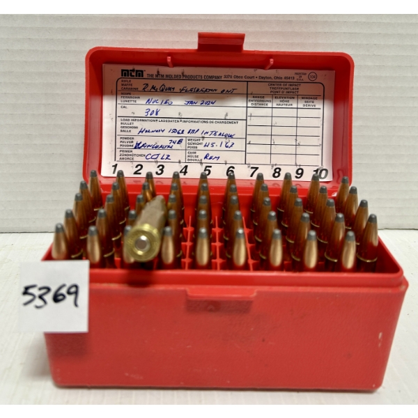 AMMO: 50X .308 WIN 150GR. - RELOADS 