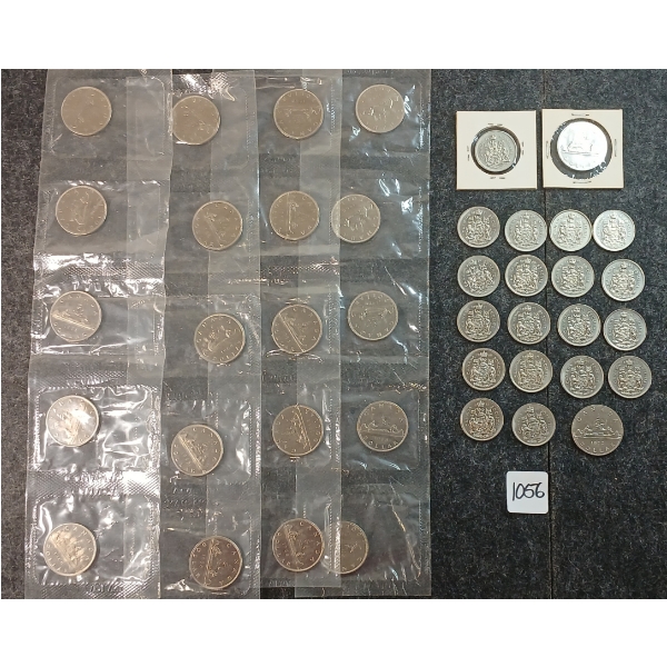 JOB LOT - POST 1967 CDN 50 CENT & DOLLAR COINS