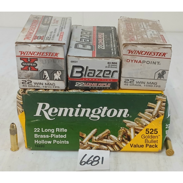 AMMO: APPROX 600X MIXED .22CAL