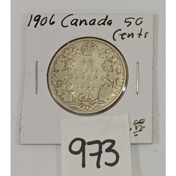1906 CDN SILVER 50 CENT PC