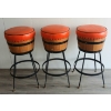 Image 3 : LOT OF 3 - KEG KRAFT CREATIONS SWIVEL BAR STOOLS