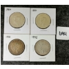 Image 2 : LOT OF 4 - 1950 & 1952 CDN SILVER 50 CENT COINS