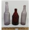 Image 1 : LOT OF 3 - AMETHYST EMBOSSED BOTTLES - INCL E.C. ANDRICH & BRO., ETC.