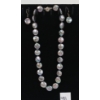 LOT OF 2 - SILVER & GREY PEARL NECKLACE W/ PAIR OF EARRINGS