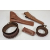 Image 2 : LOT OF 5 - LEATHER AMMO BELTS & HOLSTERS, ETC - INCL LAURENCE & CS