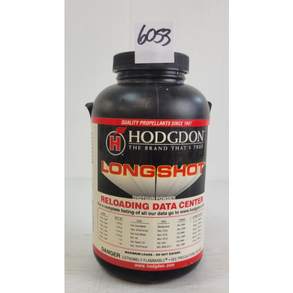 POWDER: APPROX 1LBS HODGDON LONG SHOT POWDER