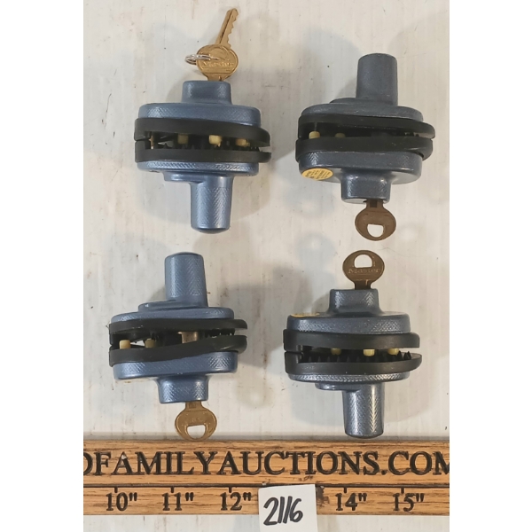 LOT OF 4 - MASTER TRIGGER LOCKS W/ KEYS