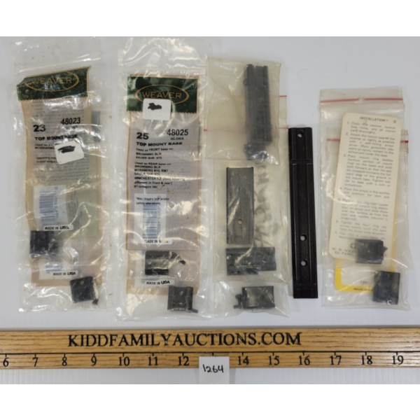 LOT OF 10 - SCOPE BASES - INCL WEAVER