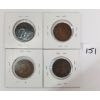 Image 2 : LOT OF 4 - 1909 - '12 CDN LARGE CENTS
