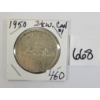 1950 CDN SILVER DOLLAR - 2 1/5 WATER LINES