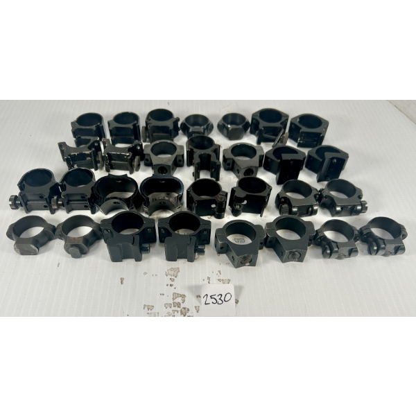 JOB LOT - MIXED SCOPE RINGS - VARIOUS SIZES & STYLES