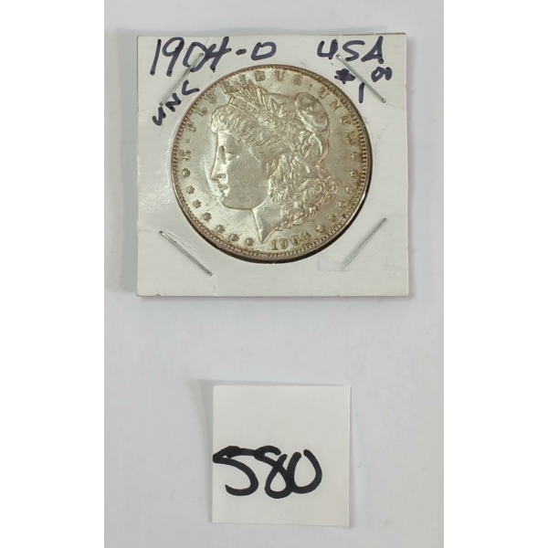 1904 US MORGAN SILVER DOLLAR - UCIRCULATED