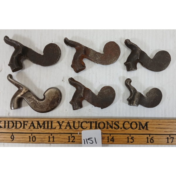 LOT OF 6 - VINTAGE UNFINISHED FIREARM HAMMERS