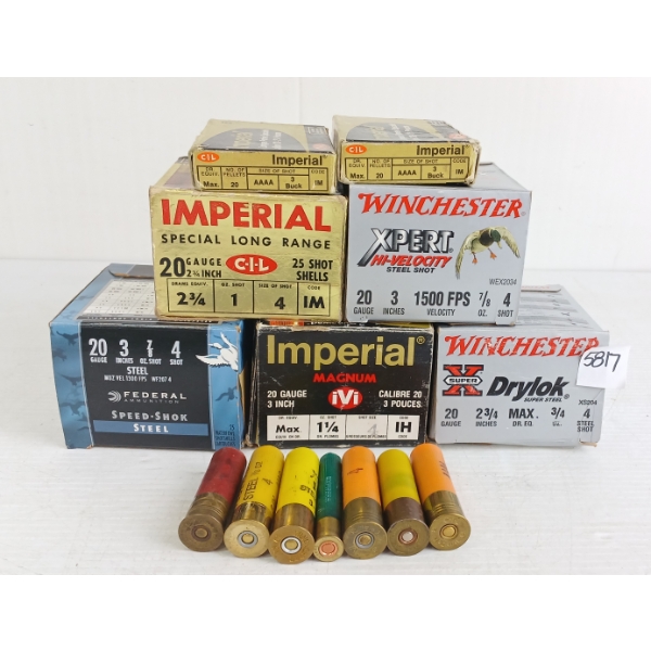 AMMO: 105X MIXED 20GA - 2-3/4 & 3IN - #3 & 4 SHOT