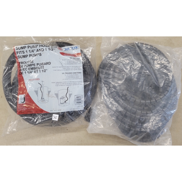 LOT OF 2 - SUMP PUMP HOSE KIT & MISC HOSE