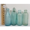 Image 2 : LOT OF 4 - BLOB TOP EMBOSSED BOTTLES - INCL CONCORD BOTTLING & CHAS WILSON