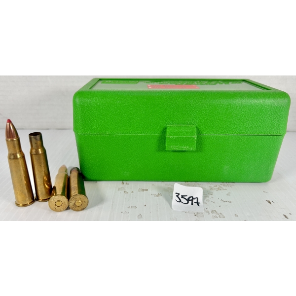 AMMO / BRASS: 40X LIVE & 10X BRASS RELOADS .348 WIN - 200 GR POLY TIP
