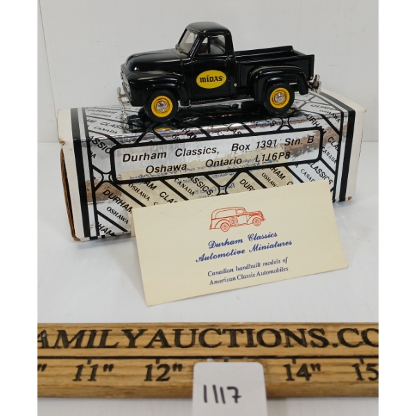 DURHAM CLASSICS DIECAST AUTOMOTIVE MINIATURE - '53 FORD F-100 PICKUP