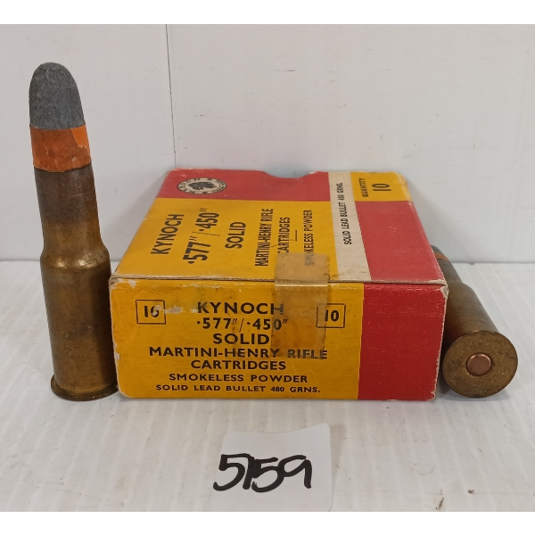 AMMO: 10X KYNOCH .577 - 480GR - RN