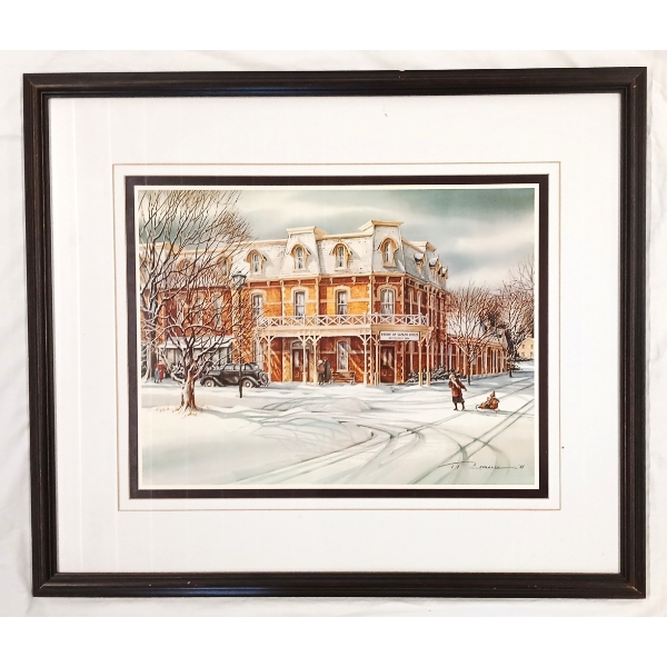 "THE PRINCE OF WALES HOTEL" BY TRISHA ROMANCE (PRS CDN ARTIST) - FRAMED PRINT