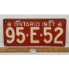Image 1 : 1937 ONTARIO LICENCE PLATE