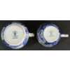 Image 5 : LOT OF 14 - ROYAL CROWN DERBY BLUE MIKADO BONE CHINA TEA SET - INCL CUPS, SAUCERS & CREAMER