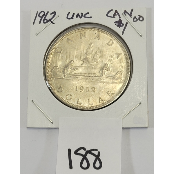 1962 CDN SILVER DOLLAR - UNCIRCULATED