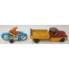 Image 3 : LOT OF 2 - PN CORD TIN FRICTION MOTORCYCLE & HUBLEY KIDDIE TOYS PRESSED STEEL TRUCK