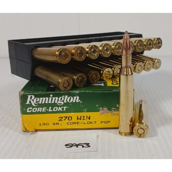 AMMO: 20X REMINGTON CORE-LOKT .270 WIN - 130GR - PSP