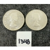 Image 2 : LOT OF 2 - 1962 CDN SILVER DOLLARS - VOYAGEUR