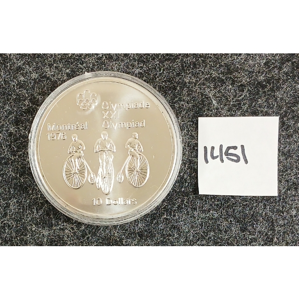 1976 CDN MONTREAL OLYMPIAD $10 SILVER COIN