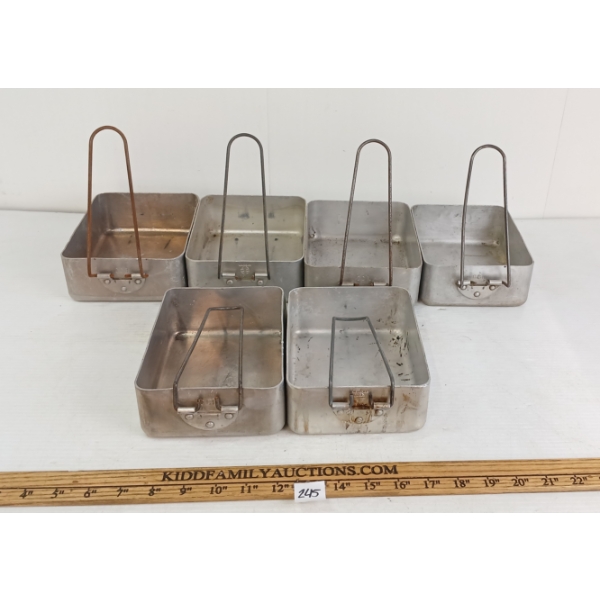 LOT OF 6 - WWII CDN CCB & WEAREVER MESS TINS