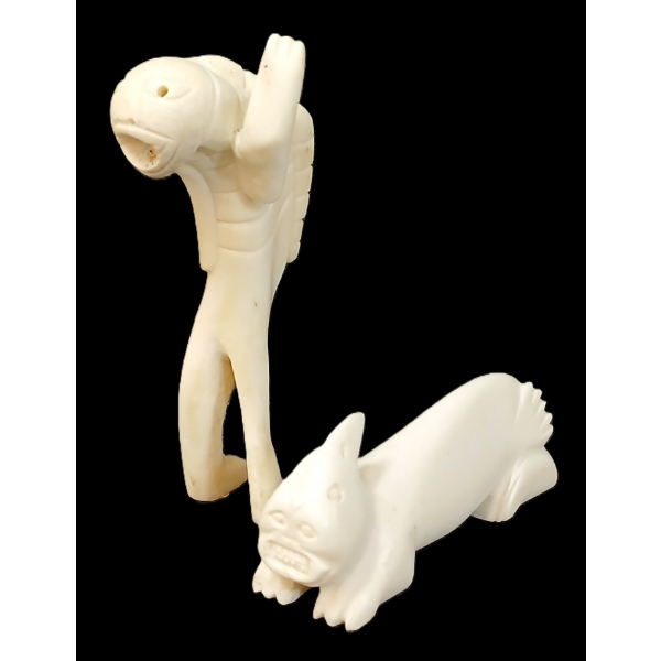 LOT OF 2 - TRANSFORMATIVE FIGURES BY UNKNOWN ARTIST - ANTLER