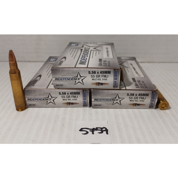 AMMO: 56X FEDERAL 5.56X45MM - 55GR - FMJ