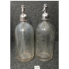 Image 2 : LOT OF 2 - POLANSKY & CARL SCHULTZ - CLEAR ACID-ETCHED - 26OZ SELTZER BOTTLES