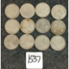 Image 1 : LOT OF 12 - 1909-1968 CDN 25 CENT COINS 
