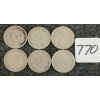 Image 2 : LOT OF 6 - 1940-1965 CDN 25 CENT COINS