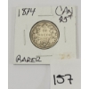 1874 CDN 25 CENT COIN