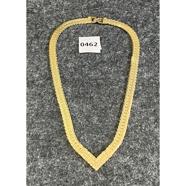 GOLD PLATED NECKLACE W/ SIMULATED DIAMONDS